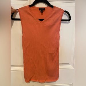 Banana Republic Orange Sweater Tank V-Neck